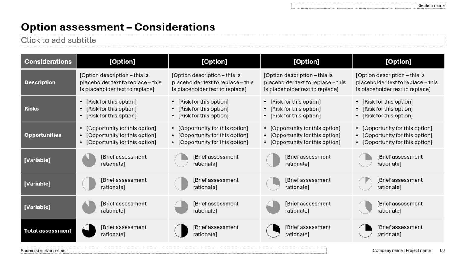 Option Assessment Method Options Evaluation Slides for Consultants – PowerTools